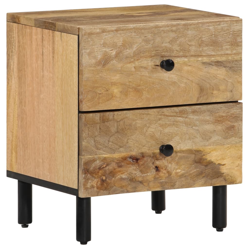Tables de chevet 2 pcs 40x33x46 cm Bois de manguier solide - XIOS