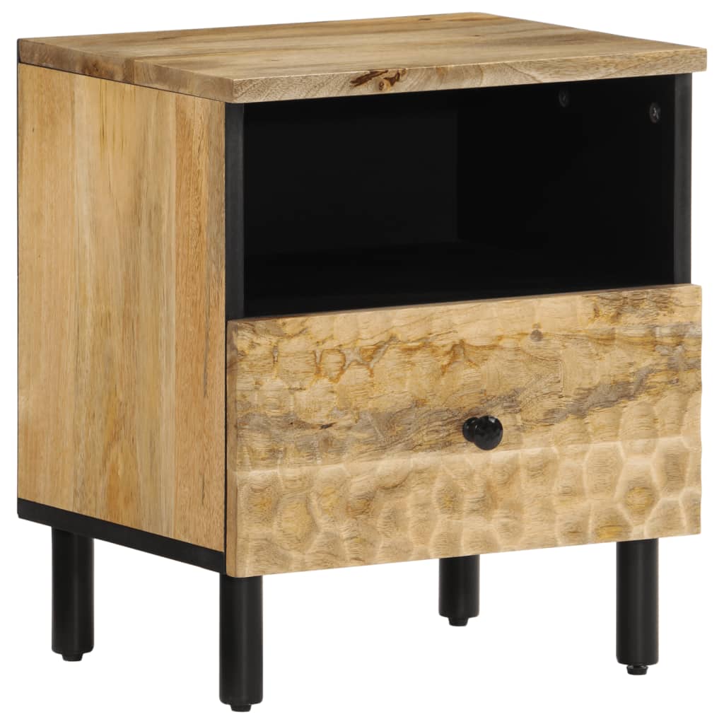 Tables de chevet 2 pcs 40x33x46 cm Bois de manguier solide - XIOS