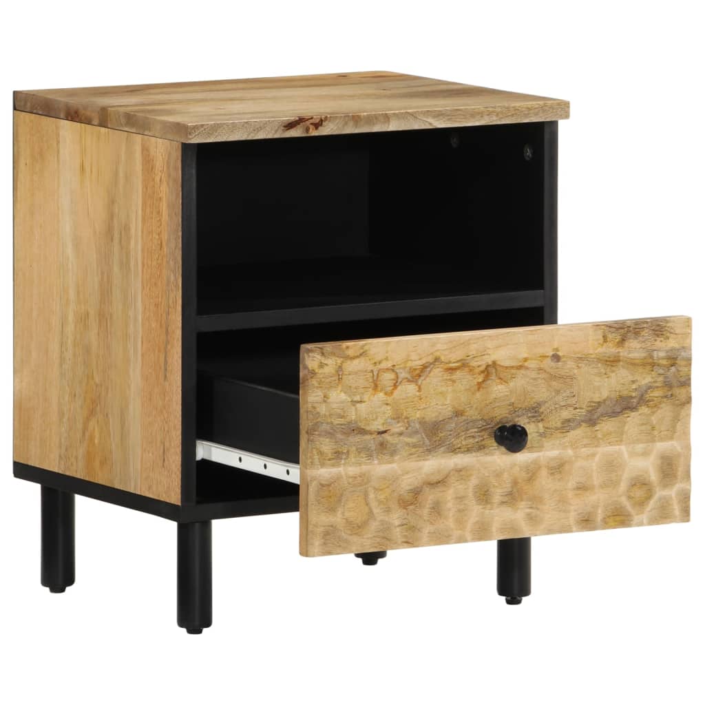 Tables de chevet 2 pcs 40x33x46 cm Bois de manguier solide - XIOS