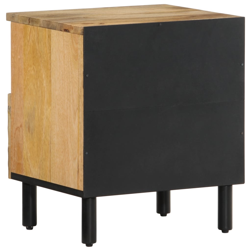 Tables de chevet 2 pcs 40x33x46 cm Bois de manguier solide - XIOS