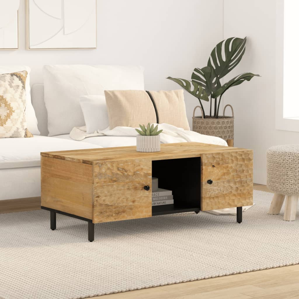 Table basse 100x54x40 cm bois de manguier massif - XIOS