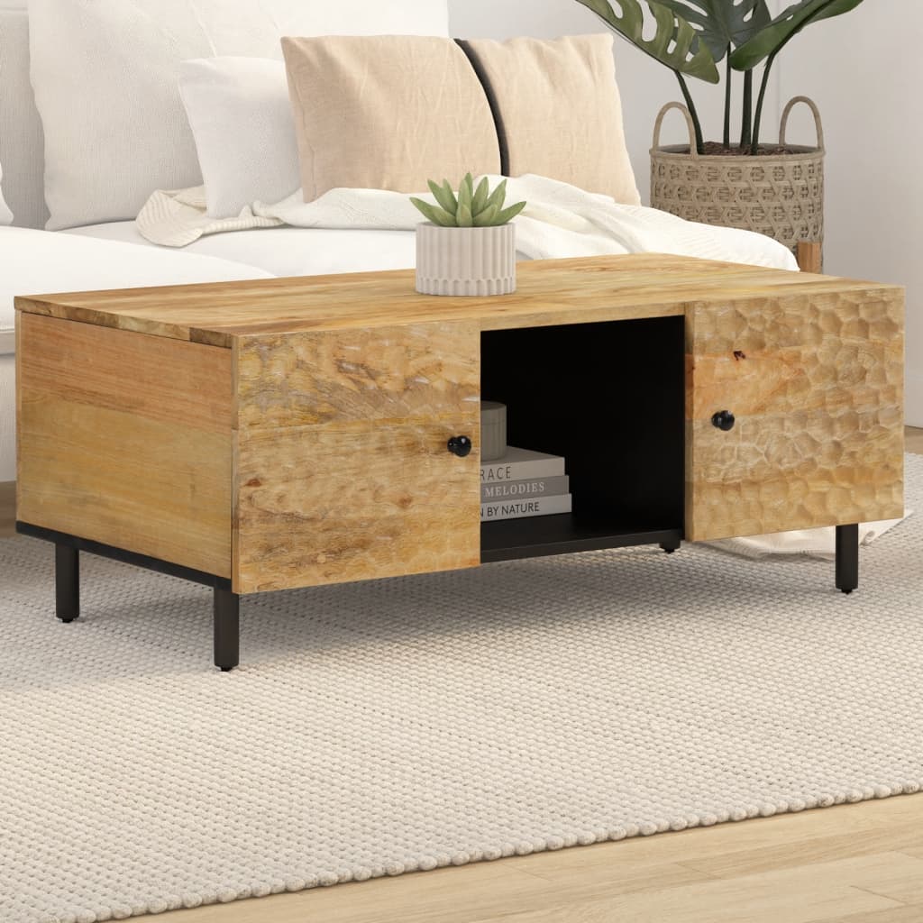 Table basse 100x54x40 cm bois de manguier massif - XIOS
