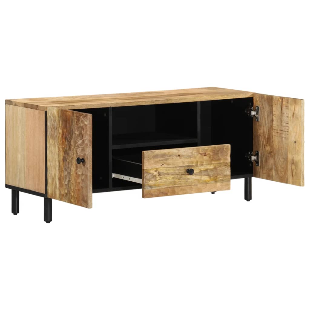 Meuble TV 105x33x46 cm Bois massif de manguier Meubles TV vidaXL   