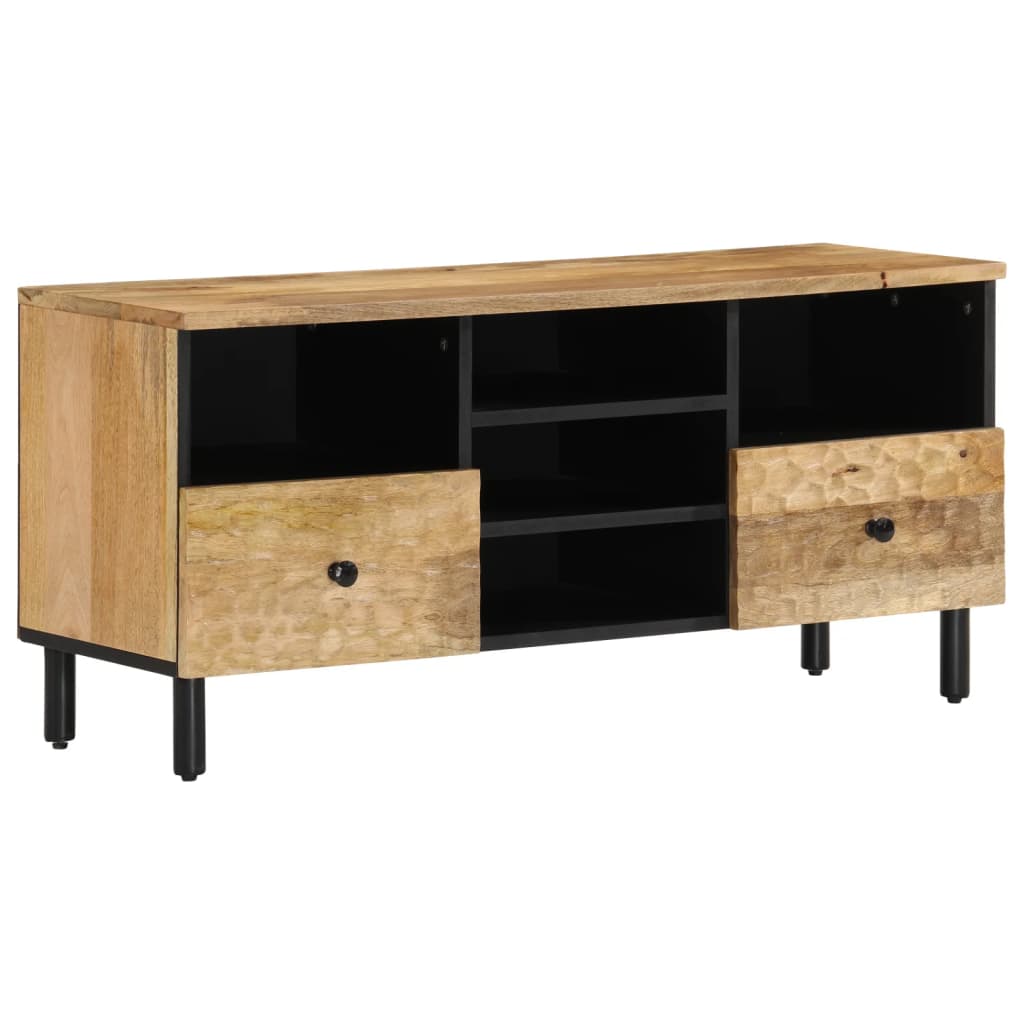 Meuble TV 100x33x46 cm bois massif de manguier - XIOS