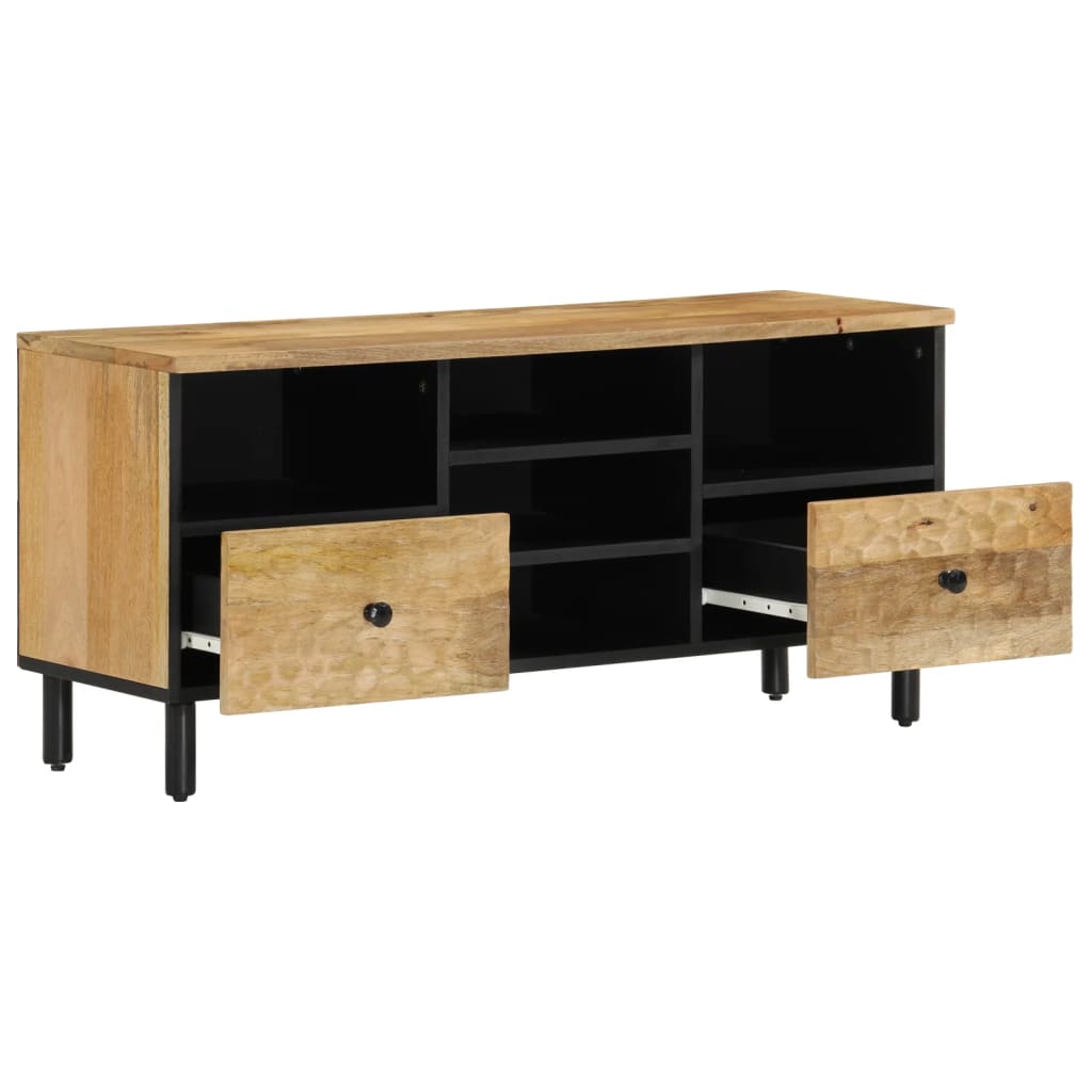 Meuble TV 100x33x46 cm bois massif de manguier - XIOS