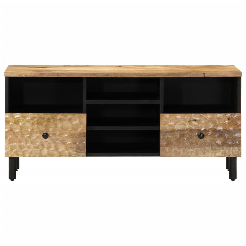 Meuble TV 100x33x46 cm bois massif de manguier - XIOS
