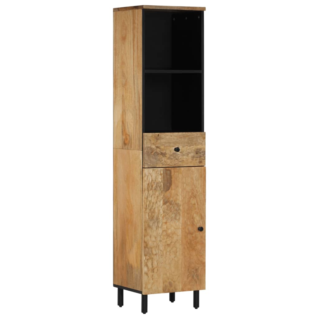 Armoire de salle de bain 38x33x160 cm bois massif de manguier - XIOS