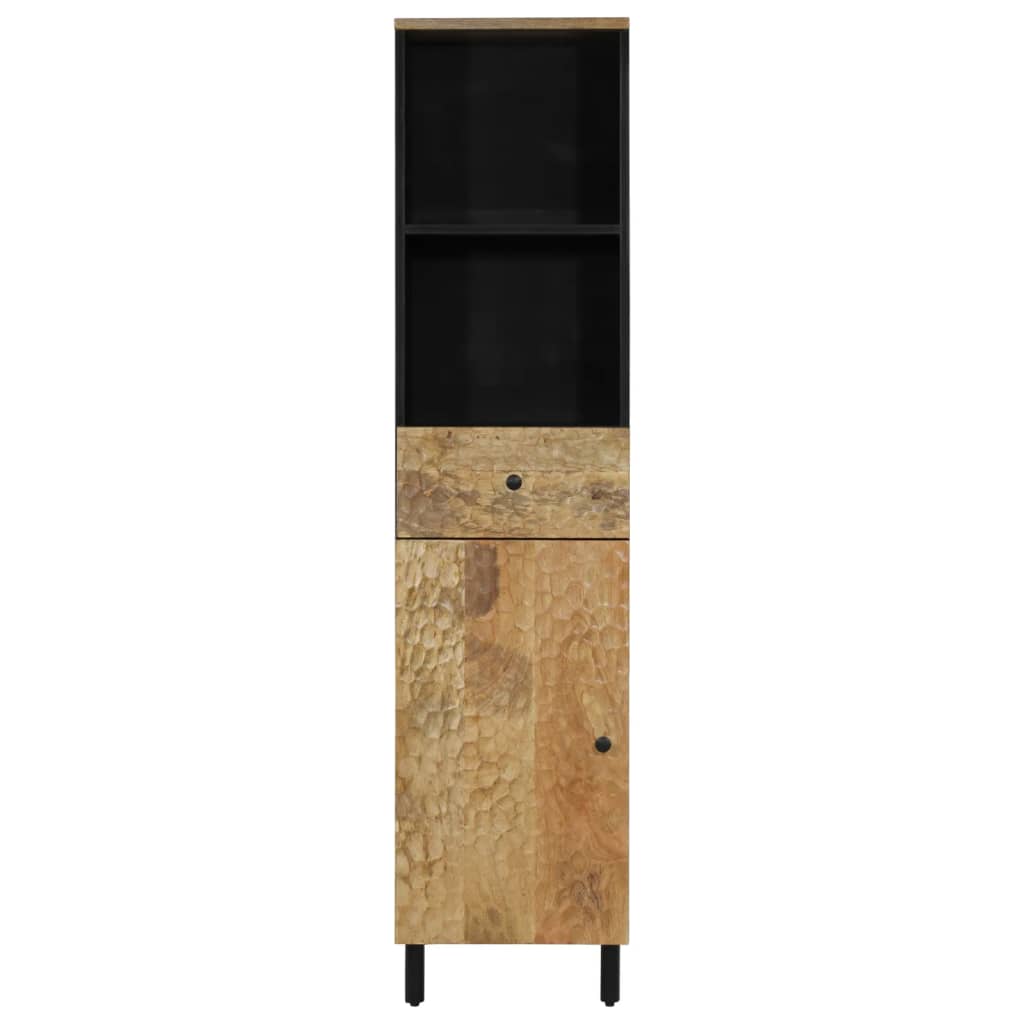 Armoire de salle de bain 38x33x160 cm bois massif de manguier - XIOS