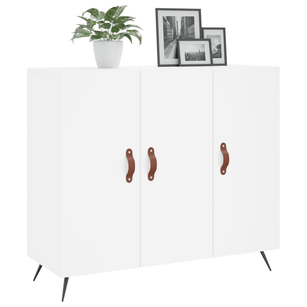 Buffet blanc 90x34x80 cm bois d'ingénierie - XIOS