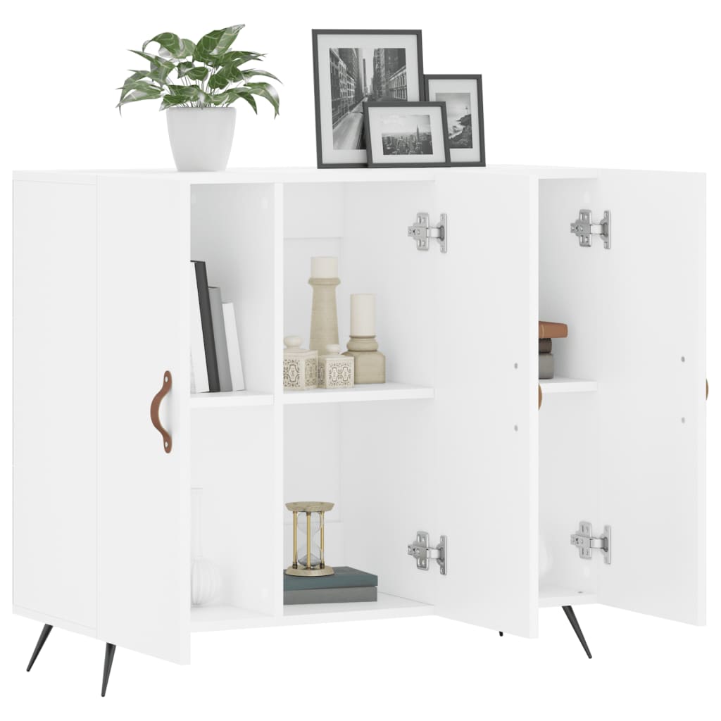 Buffet blanc 90x34x80 cm bois d'ingénierie - XIOS