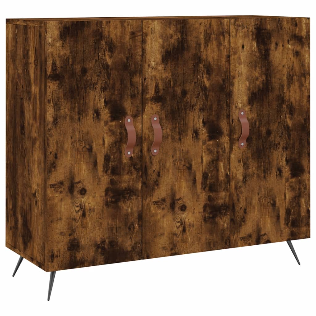 Buffet chêne fumé 90x34x80 cm bois d'ingénierie - XIOS