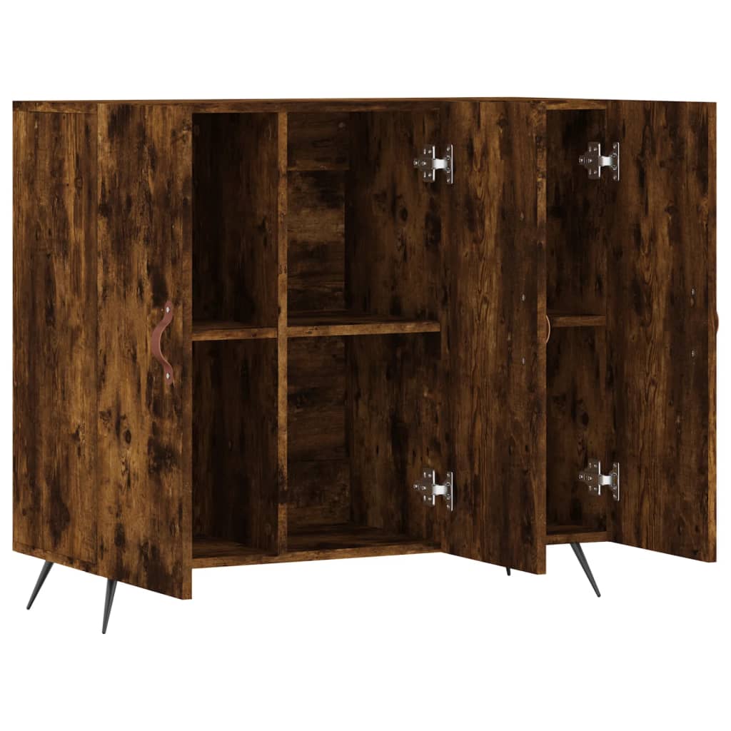 Buffet chêne fumé 90x34x80 cm bois d'ingénierie - XIOS