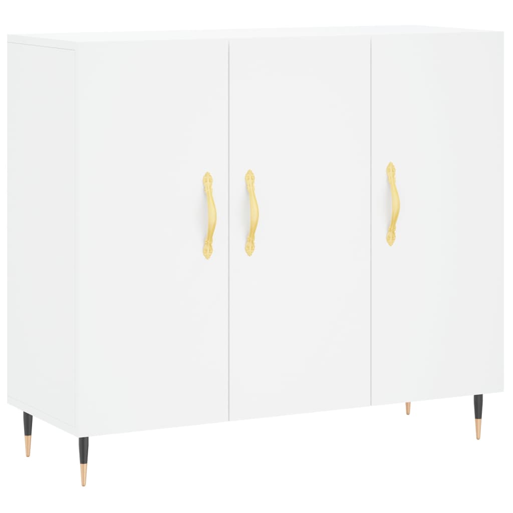 Buffet blanc 90x34x80 cm bois d'ingénierie - XIOS
