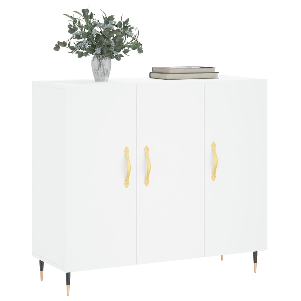 Buffet blanc 90x34x80 cm bois d'ingénierie - XIOS