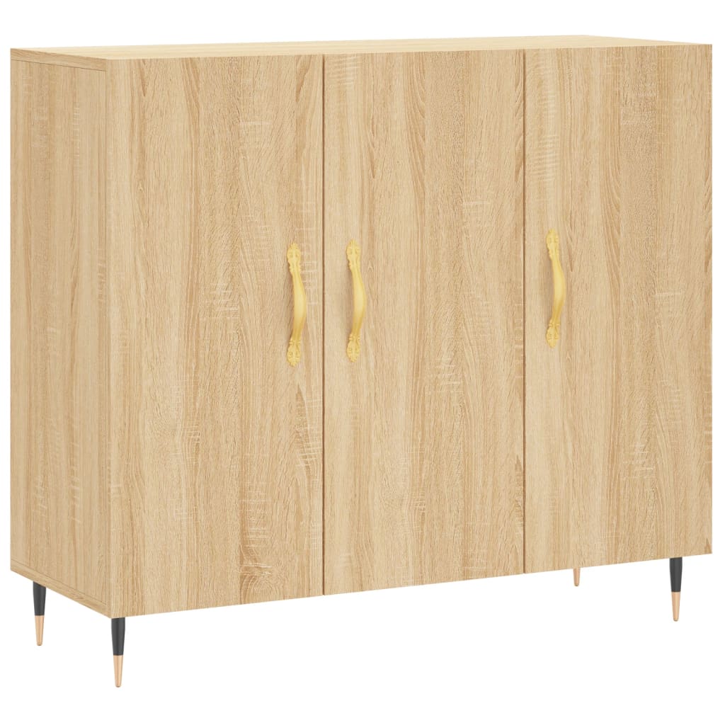 Buffet chêne sonoma 90x34x80 cm bois d'ingénierie - XIOS