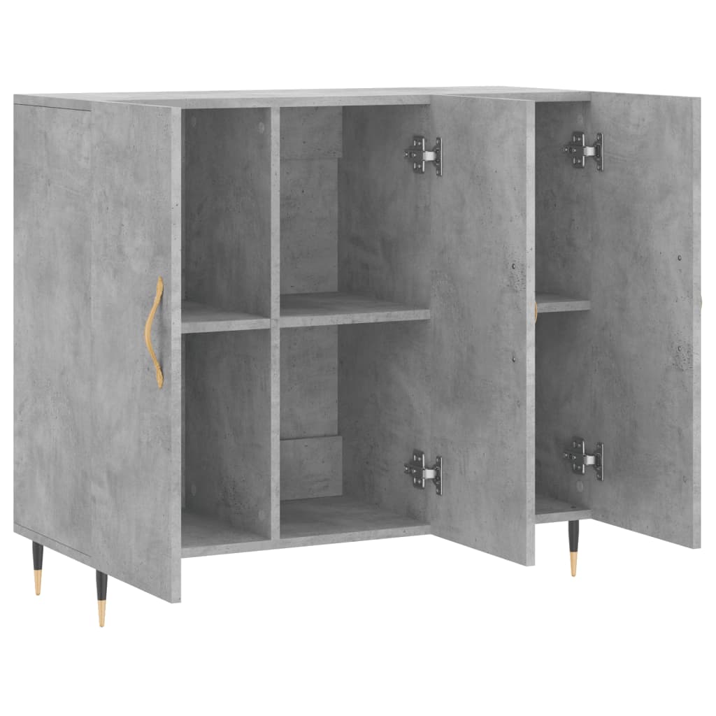 Buffet gris béton 90x34x80 cm bois d'ingénierie - XIOS