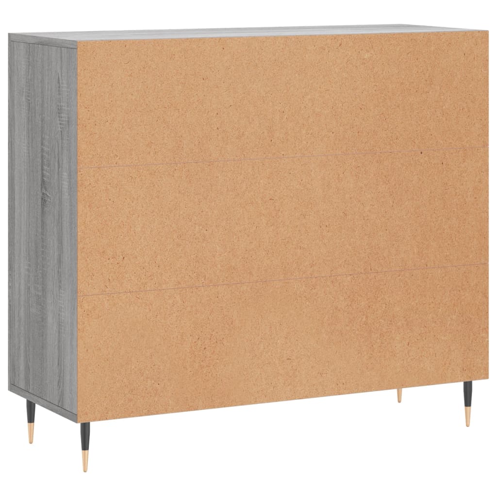 Buffet sonoma gris 90x34x80 cm bois d'ingénierie - XIOS