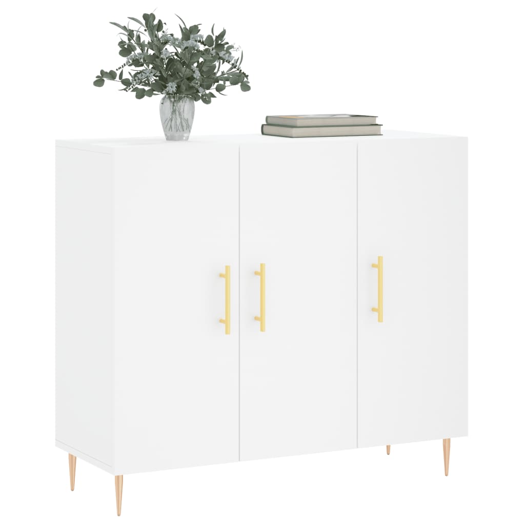 Buffet blanc 90x34x80 cm bois d'ingénierie - XIOS