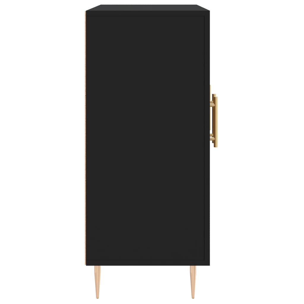 Buffet noir 90x34x80 cm bois d'ingénierie - XIOS