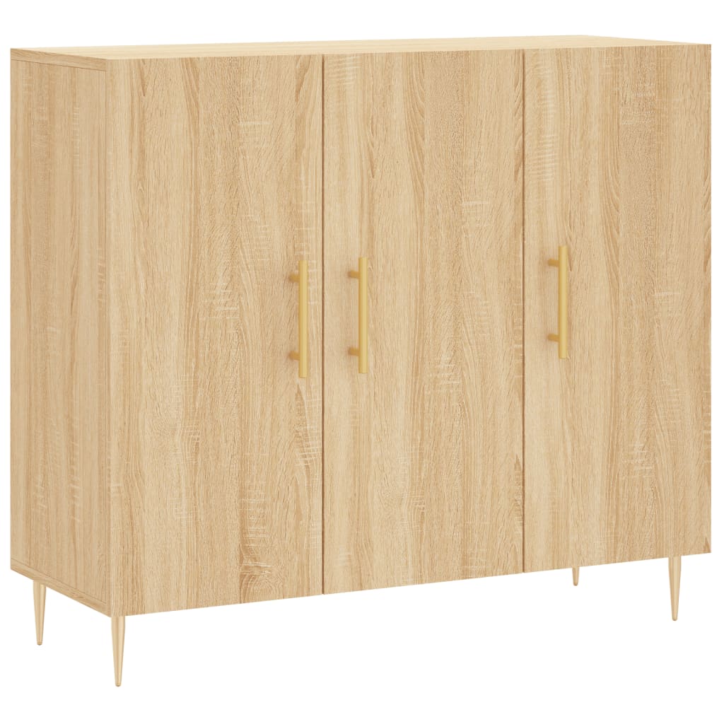 Buffet chêne sonoma 90x34x80 cm bois d'ingénierie - XIOS