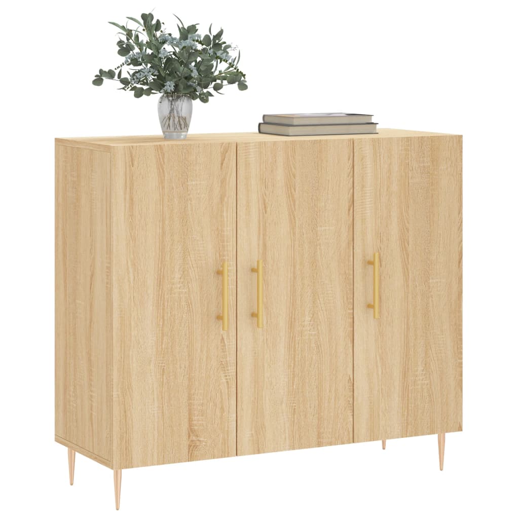 Buffet chêne sonoma 90x34x80 cm bois d'ingénierie - XIOS
