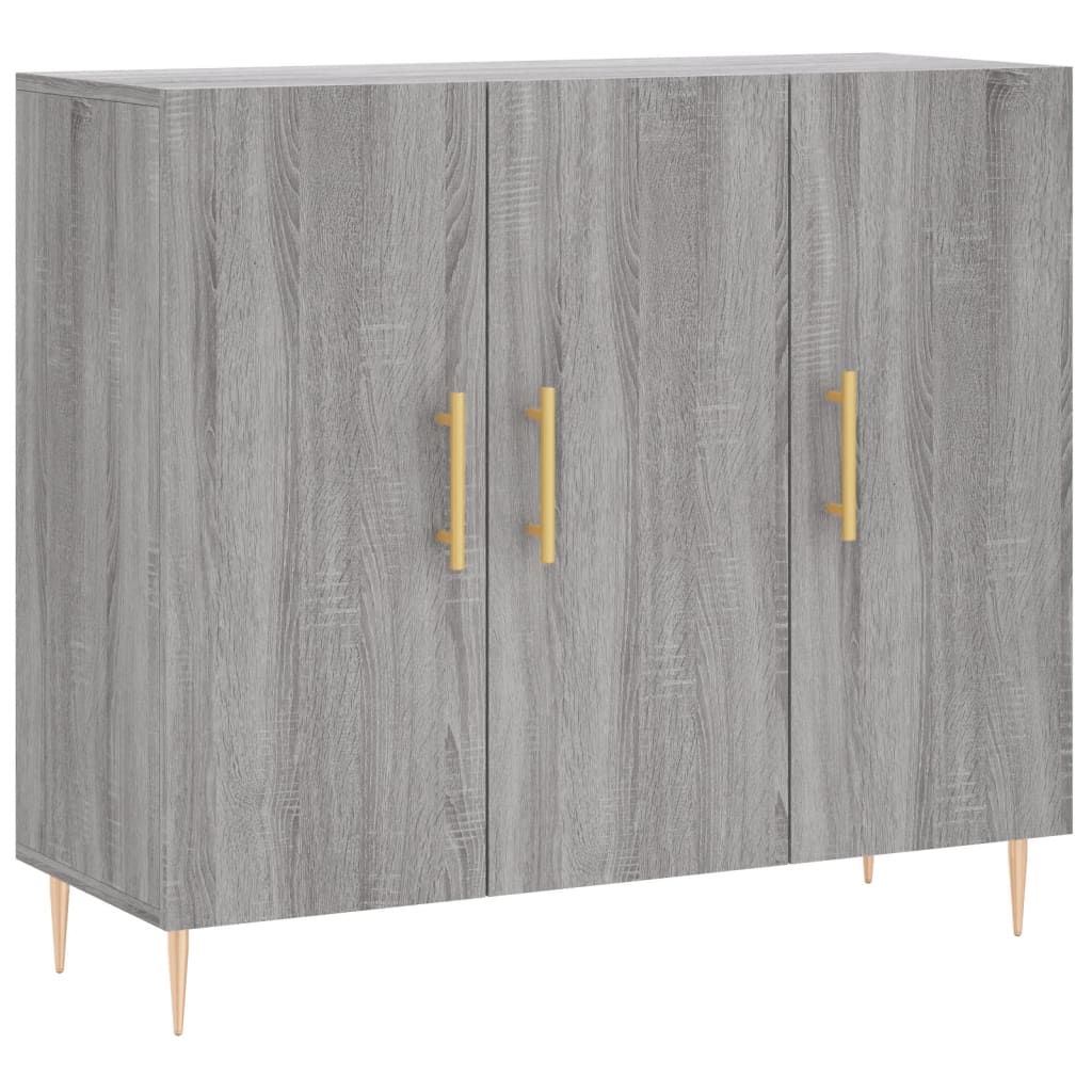 Buffet sonoma gris 90x34x80 cm bois d'ingénierie - XIOS