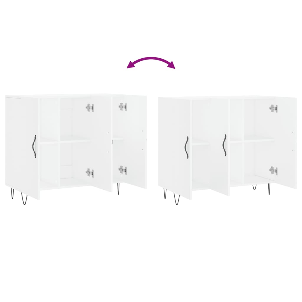 Buffet blanc 90x34x80 cm bois d'ingénierie - XIOS