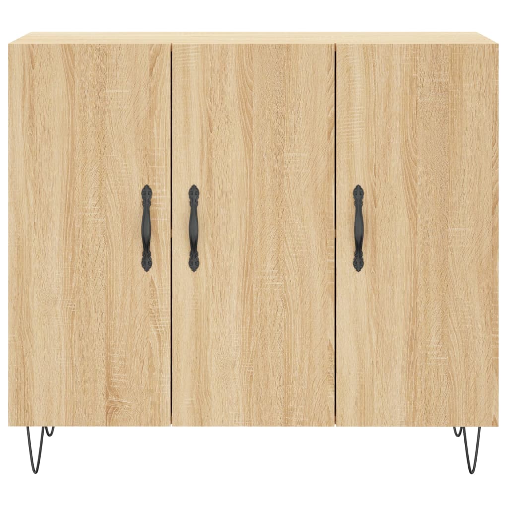 Buffet chêne sonoma 90x34x80 cm bois d'ingénierie