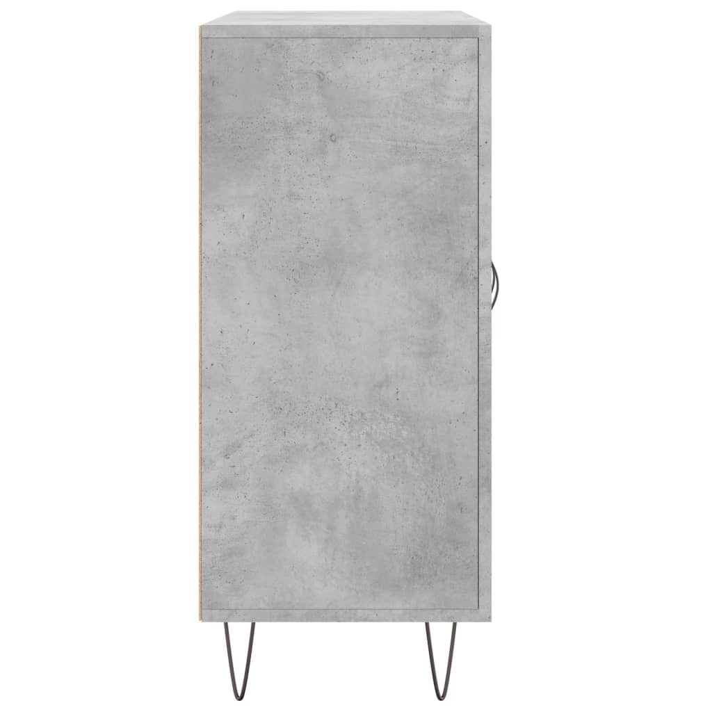 Buffet gris béton 90x34x80 cm bois d'ingénierie