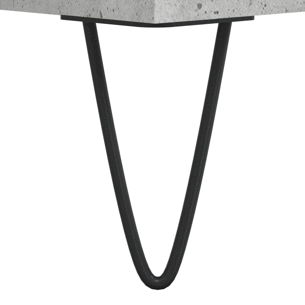 Buffet gris béton 90x34x80 cm bois d'ingénierie