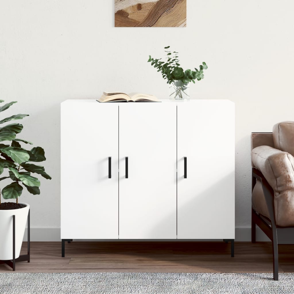 Buffet blanc 90x34x80 cm bois d'ingénierie - XIOS