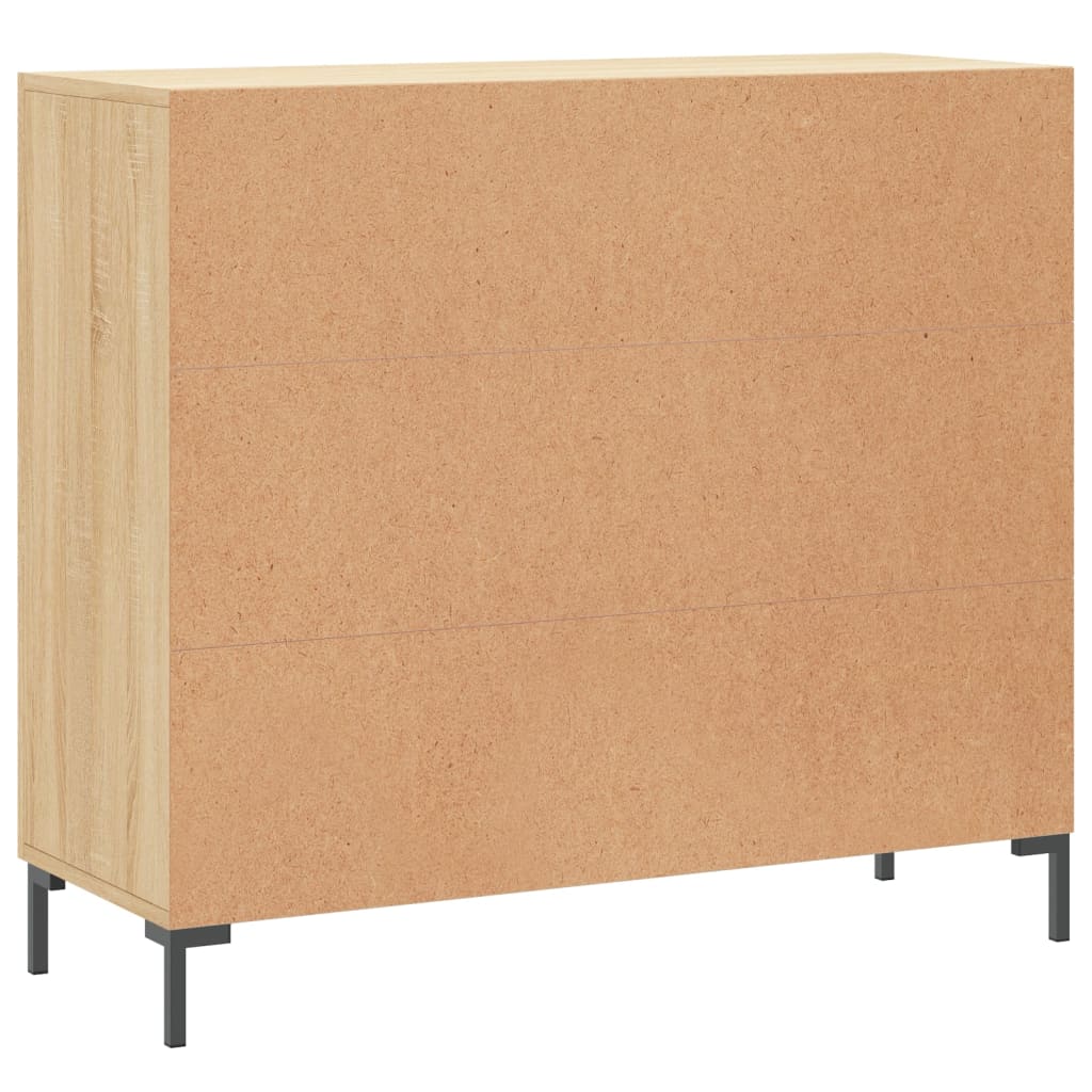 Buffet chêne sonoma 90x34x80 cm bois d'ingénierie - XIOS