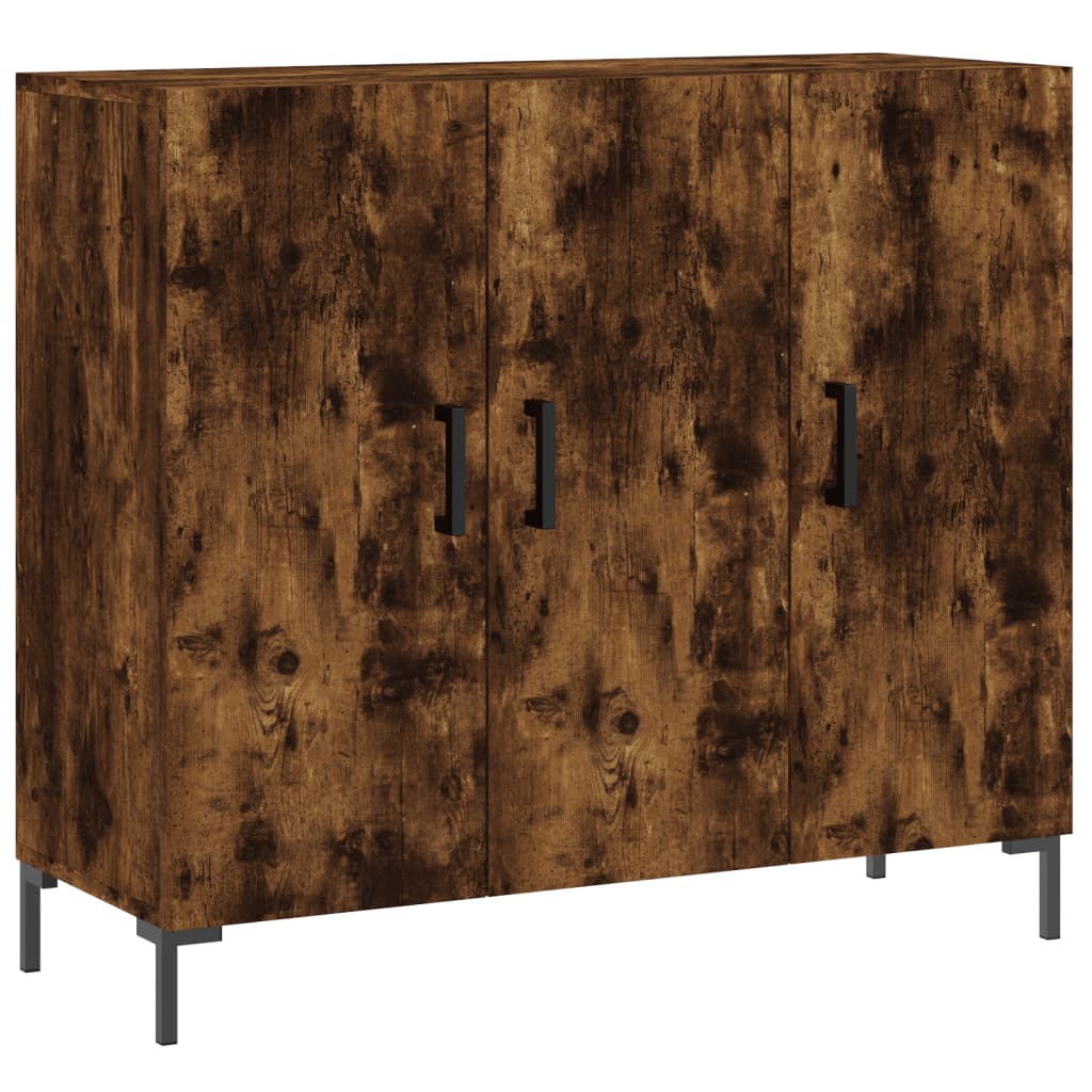 Buffet chêne fumé 90x34x80 cm bois d'ingénierie - XIOS