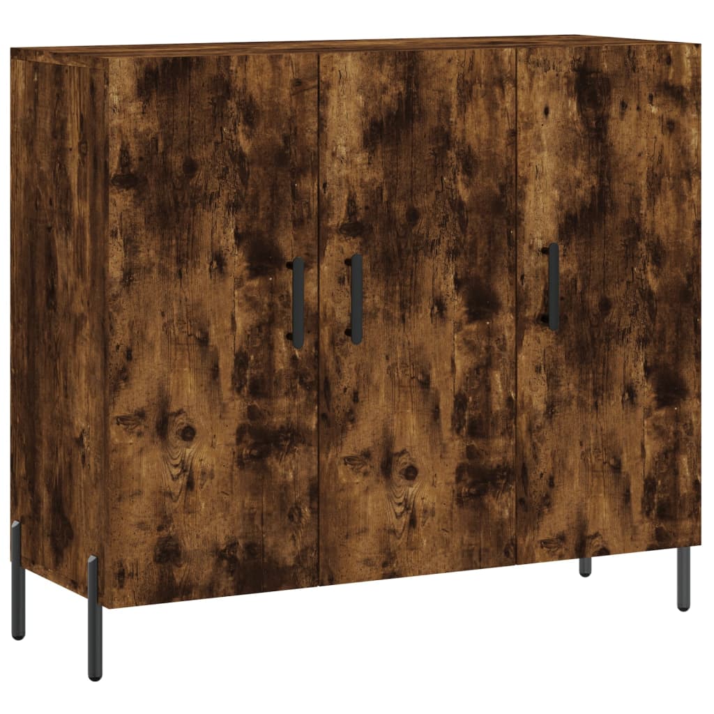 Buffet chêne fumé 90x34x80 cm bois d'ingénierie - XIOS
