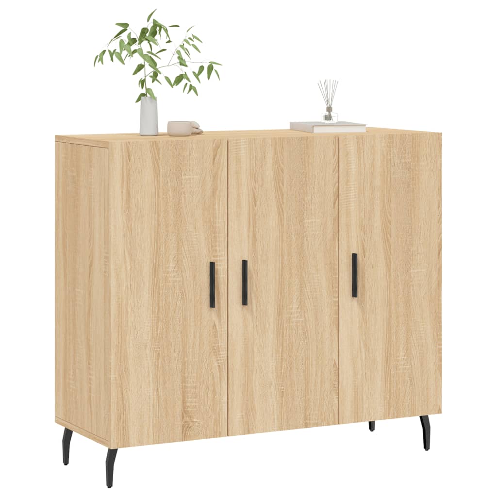 Buffet chêne sonoma 90x34x80 cm bois d'ingénierie - XIOS