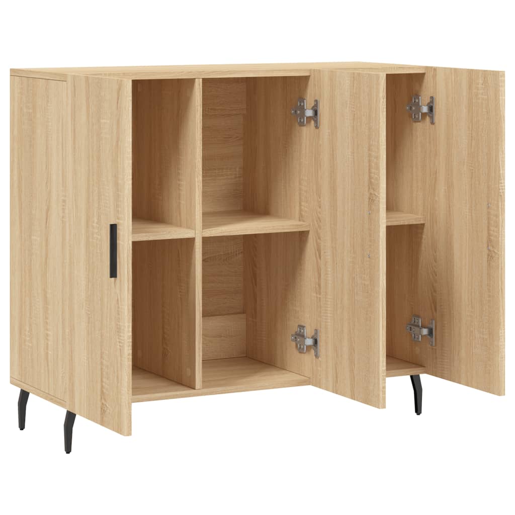Buffet chêne sonoma 90x34x80 cm bois d'ingénierie - XIOS