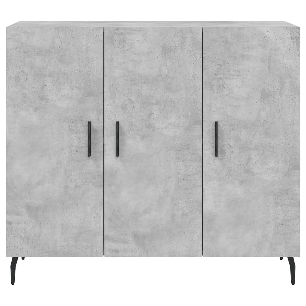 Buffet gris béton 90x34x80 cm bois d'ingénierie - XIOS