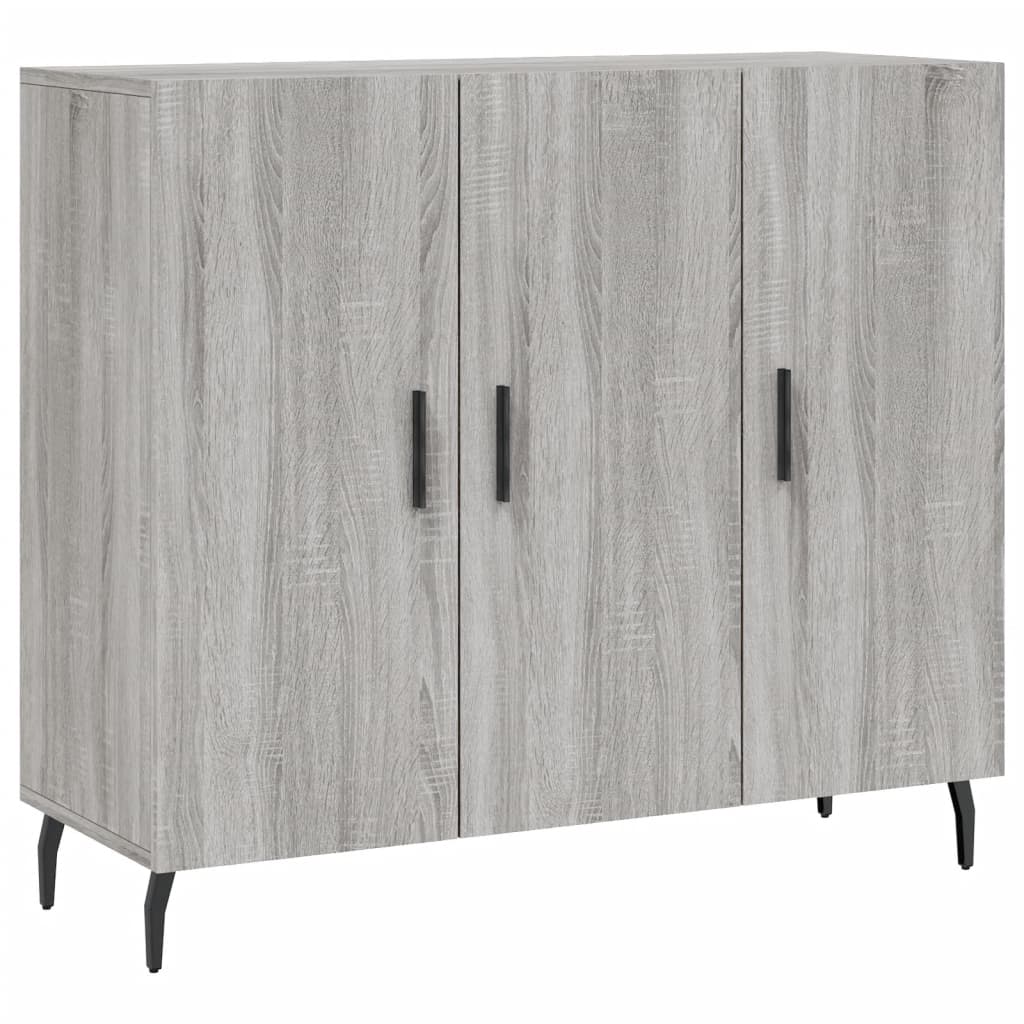 Buffet sonoma gris 90x34x80 cm bois d'ingénierie - XIOS