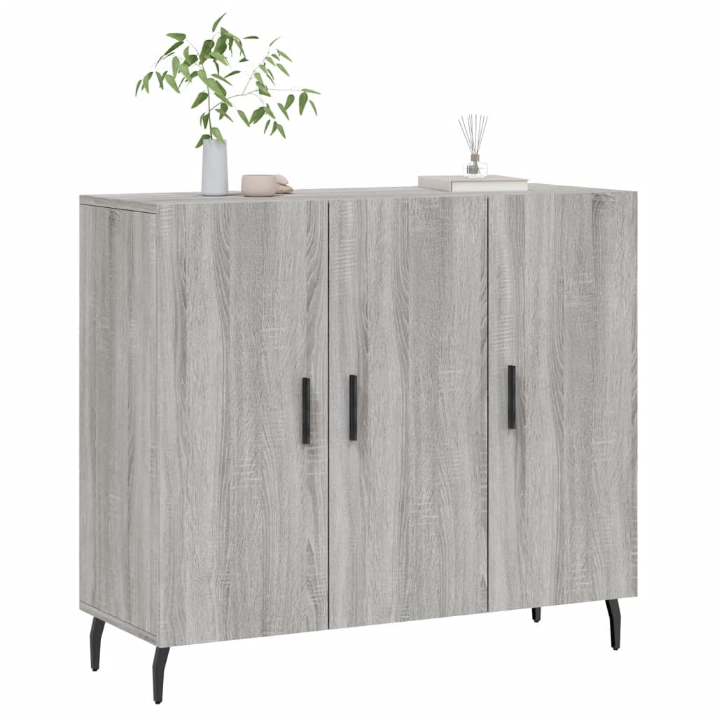 Buffet sonoma gris 90x34x80 cm bois d'ingénierie - XIOS