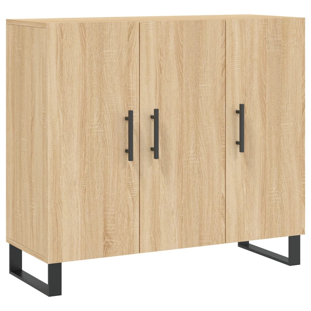 Buffet chêne sonoma 90x34x80 cm bois d'ingénierie - XIOS