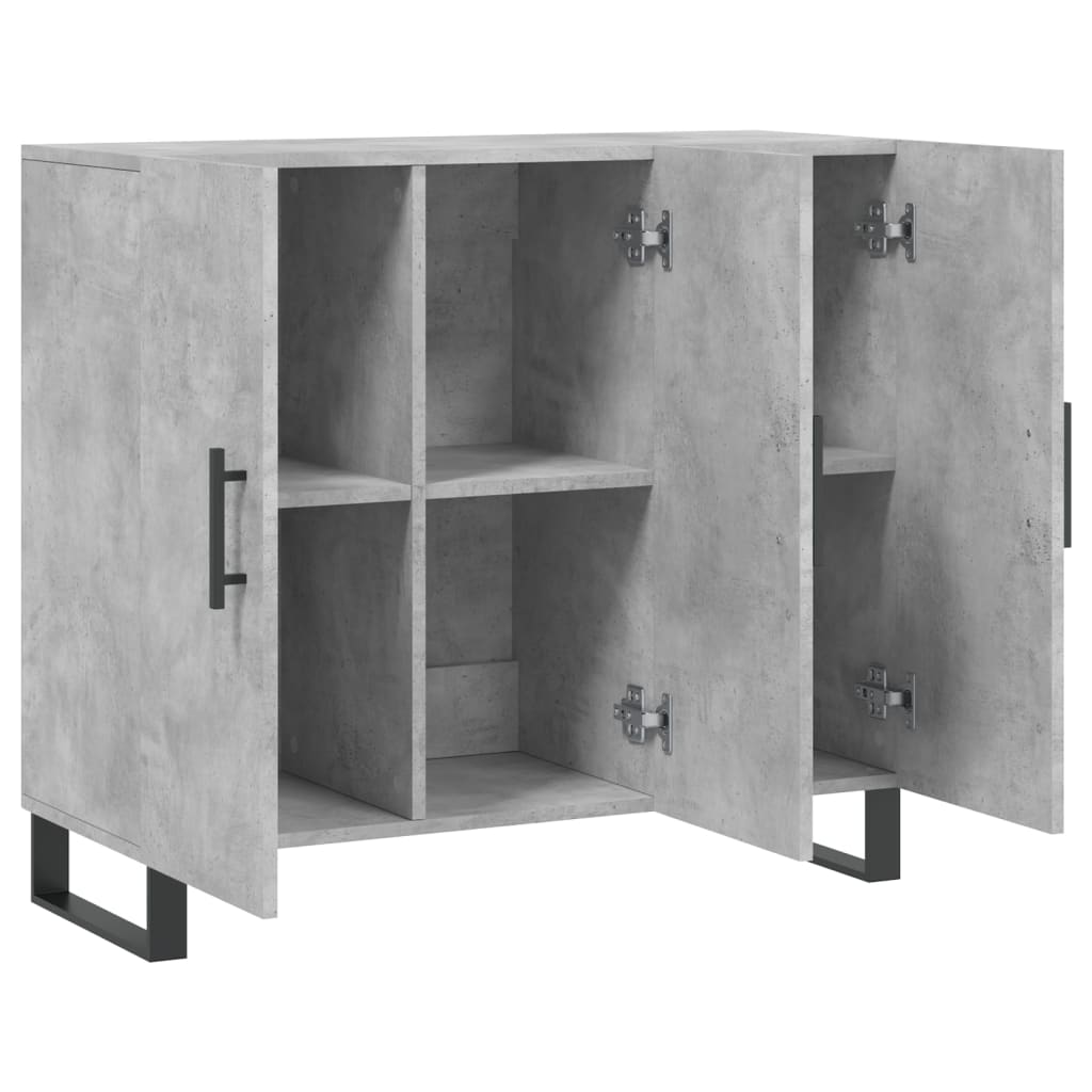 Buffet gris béton 90x34x80 cm bois d'ingénierie - XIOS