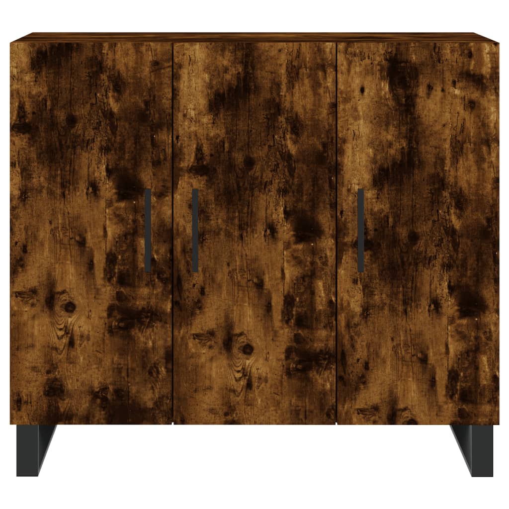 Buffet chêne fumé 90x34x80 cm bois d'ingénierie - XIOS