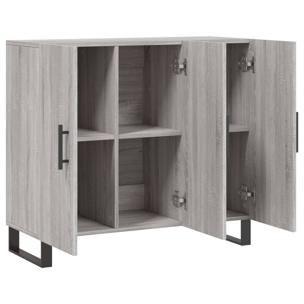 Buffet sonoma gris 90x34x80 cm bois d'ingénierie - XIOS