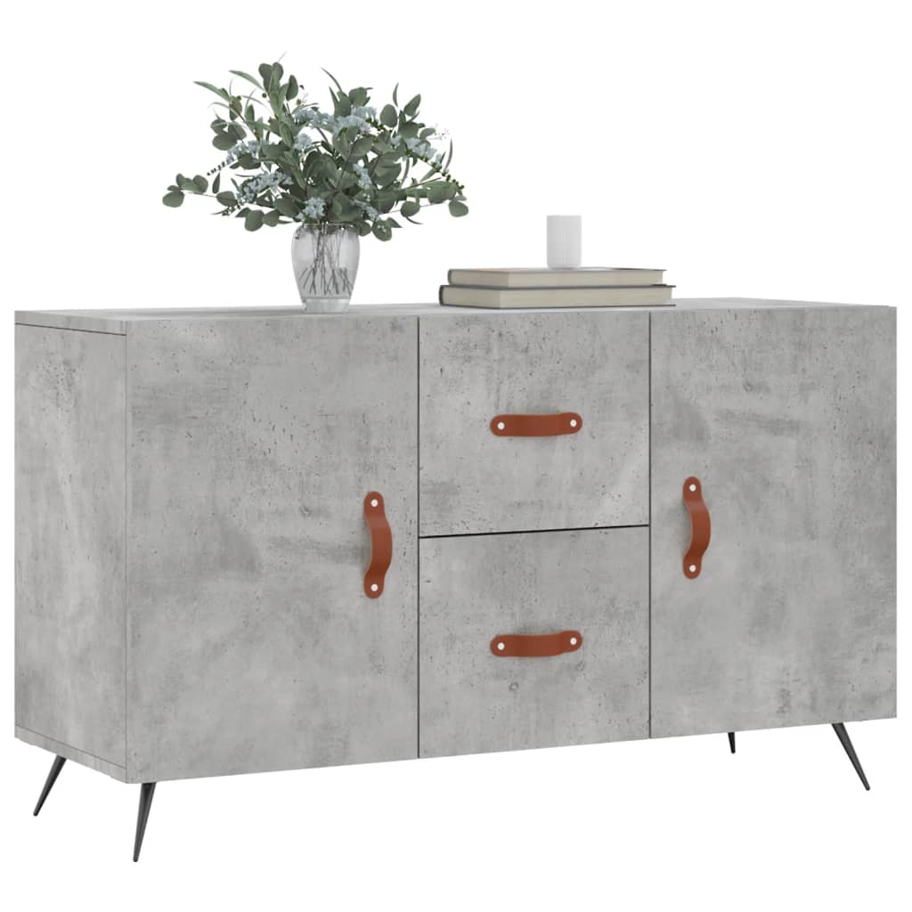 Buffet gris béton 100x36x60 cm bois d'ingénierie - XIOS