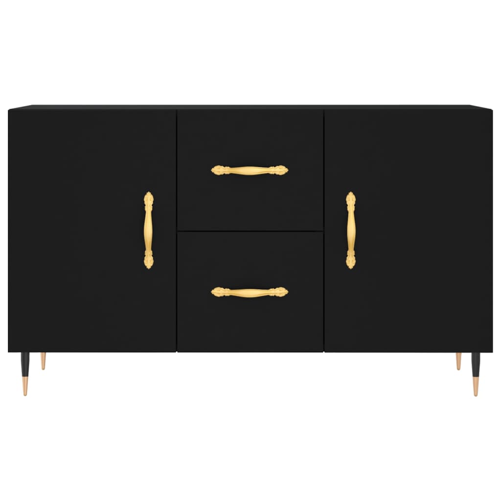 Buffet noir 100x36x60 cm bois d'ingénierie - XIOS