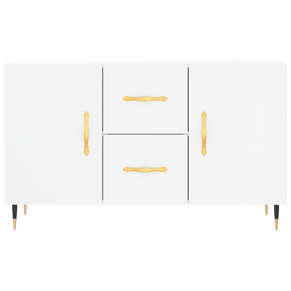 Buffet blanc brillant 100x36x60 cm bois d'ingénierie - XIOS