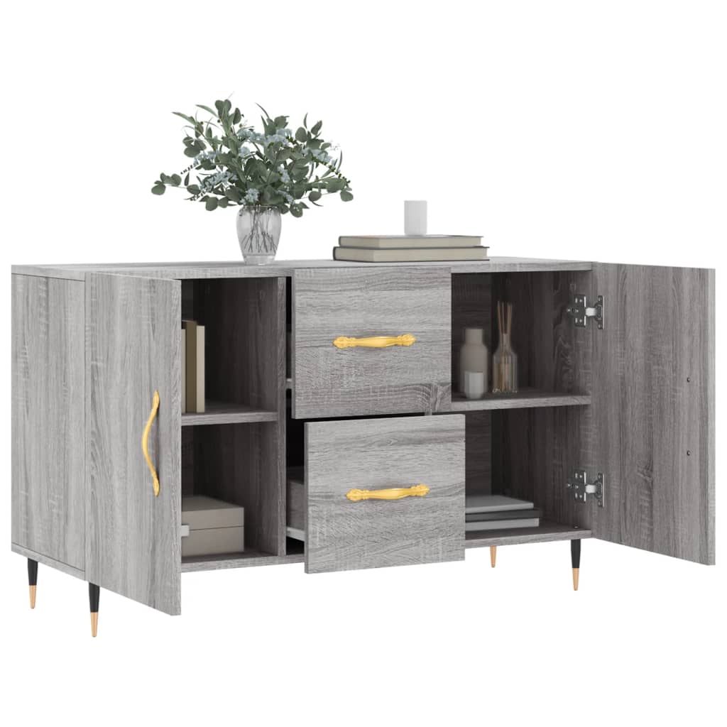 Buffet sonoma gris 100x36x60 cm bois d'ingénierie - XIOS