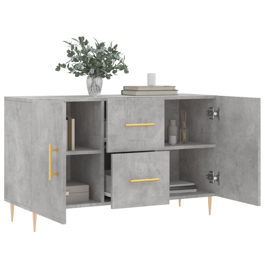 Buffet gris béton 100x36x60 cm bois d'ingénierie - XIOS