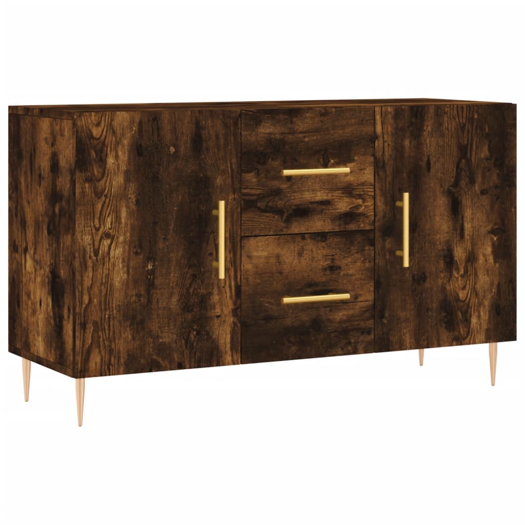 Buffet chêne fumé 100x36x60 cm bois d'ingénierie