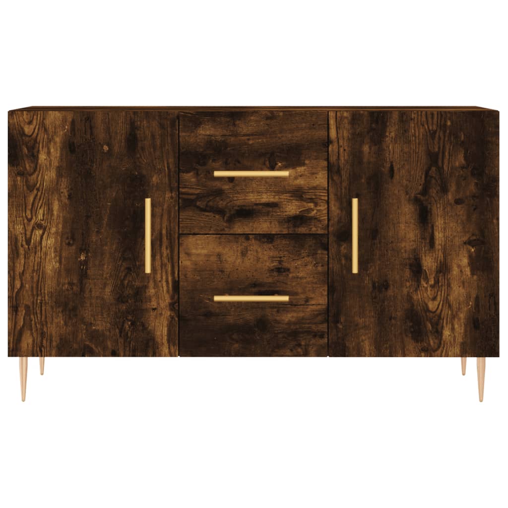 Buffet chêne fumé 100x36x60 cm bois d'ingénierie